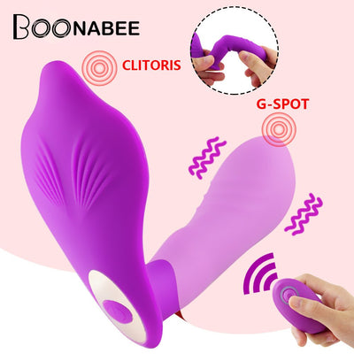 Butterfly Dildo Vibrato Wearable G Spot Clitoral Stimulator 10 Speed Wireless Remote Control Sex Toys for Women Masturbator