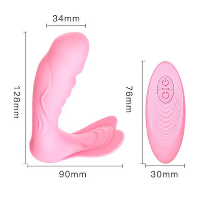 Butterfly Heating Strapon Dildo Penis Vibrator G Spot Clitoris Stimulator Vibrating Female Masturbation Sex Toys for Women Q239