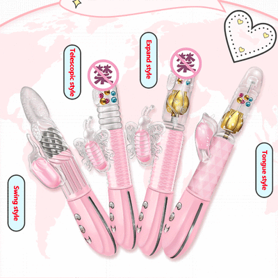 Butterfly Vibrator Telescopic Rotating Beads Vibrating AV Magic Wand G Spot Dildo Rabbit Vibrator Masturbator Sex Toys for Women