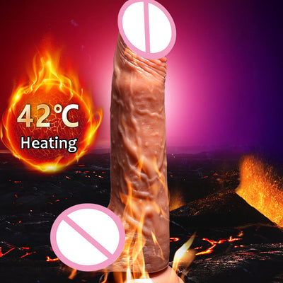 CPWD Smart Heating Automatic Telescopic Dildo Real Dick Sex Product For Women Soft Dildo Vibrator Realistic Huge Penis Sex Toys