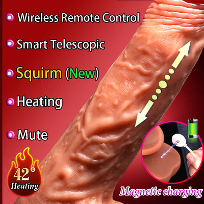 CPWD Smart Heating Automatic Telescopic Dildo Real Dick Sex Product For Women Soft Dildo Vibrator Realistic Huge Penis Sex Toys