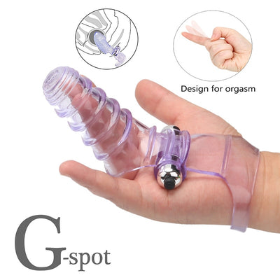 Crystal Finger Sleeve Vibrator  for Women Thumb Thorn Set G Point Stimulation Sex Toys for Adults Dildo Vaginal Masturbation