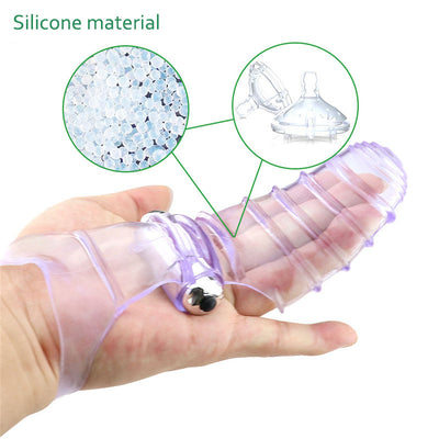 Crystal Finger Sleeve Vibrator  for Women Thumb Thorn Set G Point Stimulation Sex Toys for Adults Dildo Vaginal Masturbation