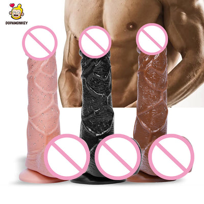 DopaMonkey Realistic Dildo Erotic with Suction Cup Sex Toys for Woman Flexible Penis Big Realistic Dildo Penis Sex Toy