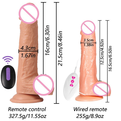 DopaMonkey Vibrator Dildo Remote Control Penis Suction Cup Realistic Dildo Sex Toy for Woman Super Huge Big Vibrator Swing Penis
