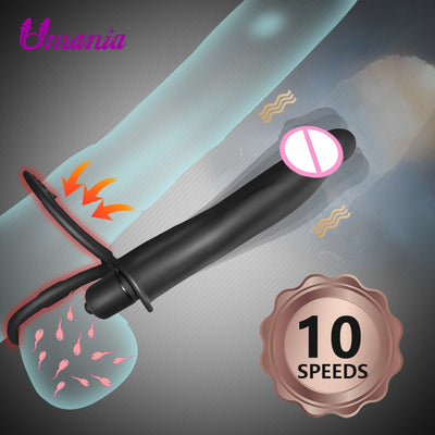 Double Penetration Vibrator Sex Toys Penis Strapon Dildo Vibrator, Strap on Penis Anal Plug for Man, Adult Sex Toys for Beginner