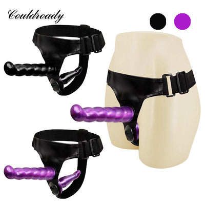 Double Strapon Realistic Dildo Ultra Elastic Harness Strap on Dildo Lesbian Strap-on Dildo Adult Sex Toys for Couples Women Gay