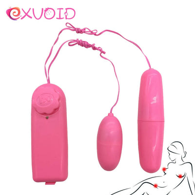EXVOID Dual Egg Vibrator Remote Control G-Spot Massage Clitoris Stimulator Vibrating Egg Sex Toys for Women Female Masturbation