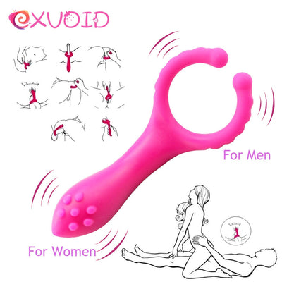 EXVOID Penis Vibration Clip Vibrator Sex Toy for Women Men Couple Flirting Nipple Massage G-spot Vagina Clitoris Stimulation
