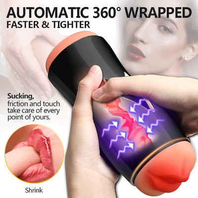 Electric Male Masturbator for Men Automatic Pocket Vagina Real Pussy Blowjob Dual Mode Adult Male Sex Toys for Men Masturbatings