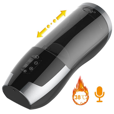 Electric Piston Male Masturbator Voice Interaction Heating Automatic 6 Telescopic Modes Masturbation Cup Sex Toys for Adults Men