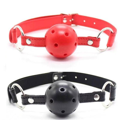 Erotic Accessories Sexy 4 Colors Leather Silicone Gag Ball Open Mouth Adult Sexual Games Bdsm Sex Toys for Woman Slave Bondage