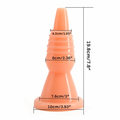 Big Butt Plug Funnel Shape Anal Plug Screw Thread Dildo Adult Game Anal Trainer Sex Toys for Men Women Prostate Massage