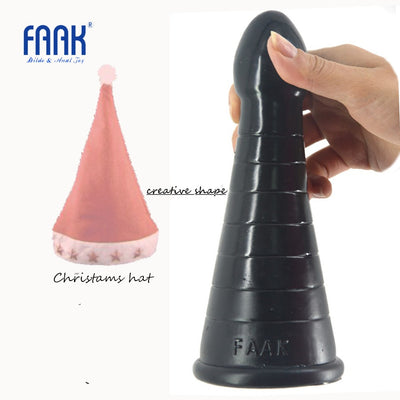 Big Anal Plug Christmas Hat Large Dildo Butt Plug Anal Toys Massage Adult Sex Products Penis Flirt Masturbate Sex Shop