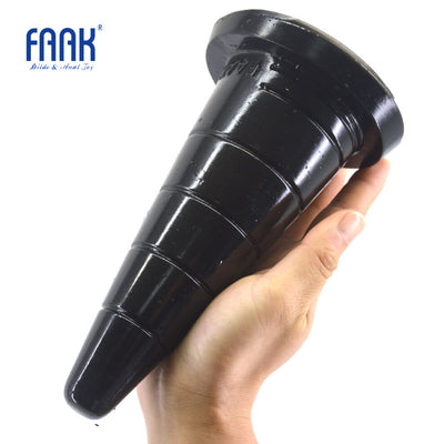 FAAK Big anal plug suction anal stuffed vagina masturbate traffic jam butt plug large black dildo adult sex products porn toys