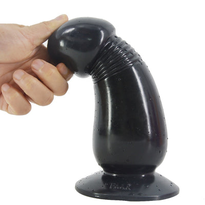 Hygeian Solid PVC Super Smooth Mushroom Head Dildo Purple Black  Penis Flexible Dildo Insert Vagina Pussy Masturbation