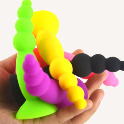 Silicone Mini Small Anal Plug Ball Butt Plug Suction Dildo Beads Vagina Stimulate Masturbation Adult Sex Toy Woman Man