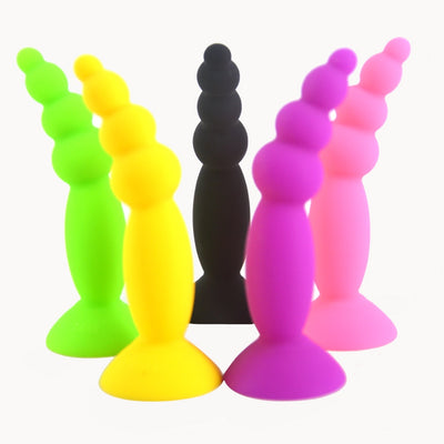 Silicone Mini Small Anal Plug Ball Butt Plug Suction Dildo Beads Vagina Stimulate Masturbation Adult Sex Toy Woman Man