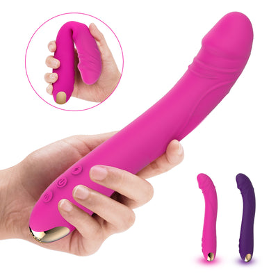 FLXUR 10 Modes Real Dildo Vibrator for Women Soft Female Vagina Clitoris Stimulator Massager Masturbator Sex Products for Adults