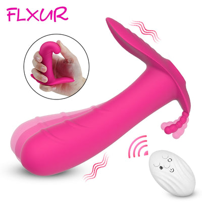 FLXUR Wearable Panties Dildo Vibrator for Women G Spot Clitoris Stimulator Remote control Panties Masturbator Sex toy for Couple