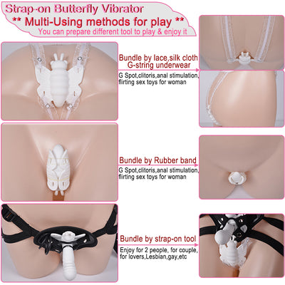 Female Wear Butterfly Dildo Vibrator for Women Silicone Heating Vibrating Egg Masturbation G Spot Adult Game Sex Toys for Woman