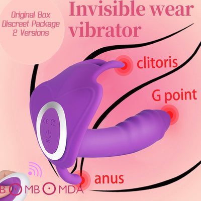 Female Wearable Vibrator Wireless Remote Control Eggs Jumping Masturbation G Point Invisible Butterfly Adult Sex Toy for Women