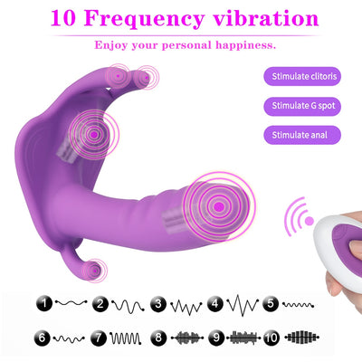 Female Wearable Vibrator Wireless Remote Control Eggs Jumping Masturbation G Point Invisible Butterfly Adult Sex Toy for Women