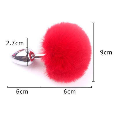 Fox Butt Plug Anal bdsm Anal Tail Metal 8 Colors Ball Anal Beads Plug Bunny Tail Smooth Touch Jewelry Sex Toys for Woman Men Gay