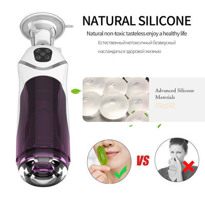 Full Automatic Piston Telescopic Rotation Male Masturbator Cup Adult Sex Toys Real Vagina Sucking Vibrator Handsfree Sex Machine