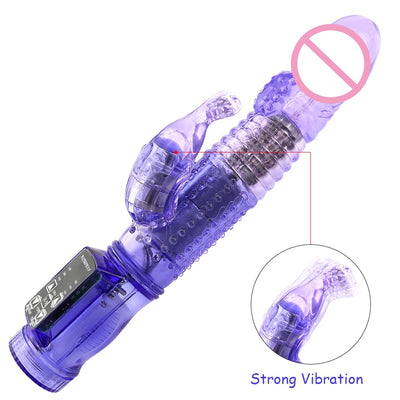 G Spot Dildo Rabbit Vibrator Masturbator Sex for Women Vagina Clitoris Double Vibrator 12 Speeds Vagina Vibration Adult Toys