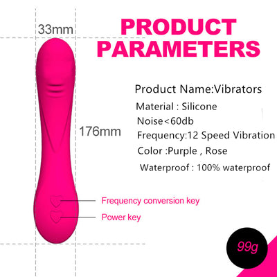 G Spot Dildo Vibrator for Woman Silicone Waterproof 12 Modes Vibrador Clitoris Massager Female Masturbator Sex Toys for Woman