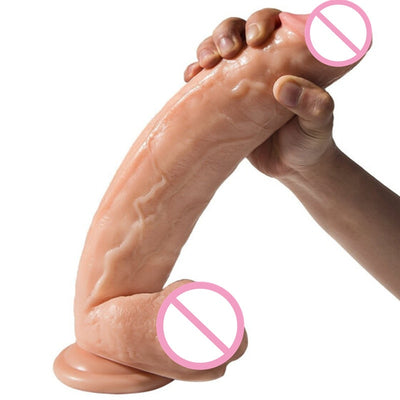 Giant Flesh Dildo Thick Huge Dildo Extreme Big Realistic Dildo Suction Cup Sex Product for Women (31CM )