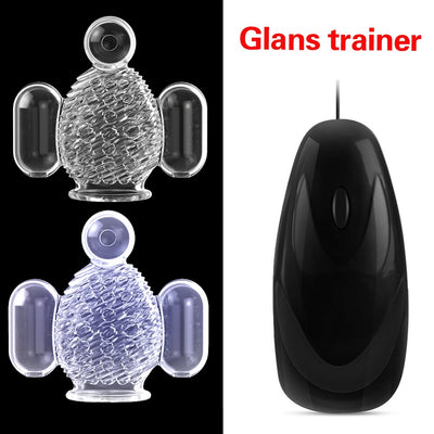 Glans Stamina Trainer Male Glans Vibrator Penis Massager Exerciser Ejaculation Delay Lasting Trainer Sex toys  penis training
