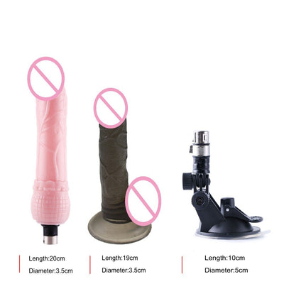 HISMITH 7.5 Inch Dildo for Sex Machine Gun with Suction Cup Automatic Sex Machines for Women Love Machine Dildo Vibrator