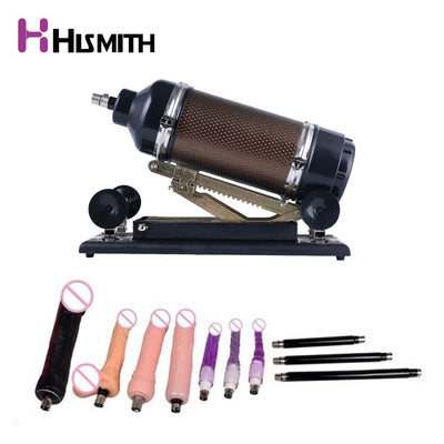HISMITH New Arrival Automatic Sex Machine with 10 Kinds Dildos Attachments Love Machines Gun Stronger Power for Women Sex Toys