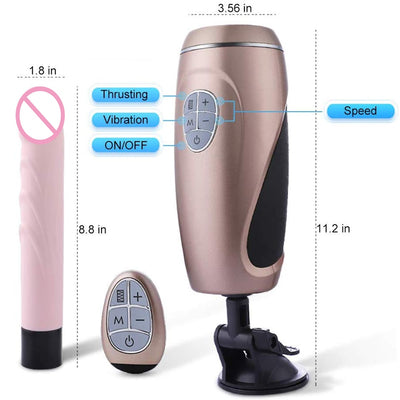 HISMITH Remote Control Automatic Vibrators Sex Machine Pumping Gun Thrusting Dildo Female Masturbation Sex Toys for Woman