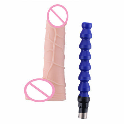 HISMITH Sex Machine Accessories Ultra Soft Skeleton Dildo Sex Penis Length 18.5cm Width 4cm Sex Toys for Women Sex Products