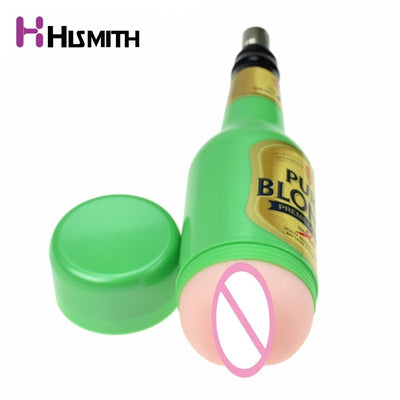 HISMITH Sex Machine Attachment Vagina Anal Male Masturbation Beer Sex Cup for Men Length 26cm Width 7cm Adult Sex Toys