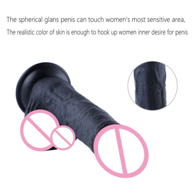 HISMITH Sex Machine Quick Connector Dildo Add on Attachment Black Sex Penis Length 22cm Diameter 4.5cm Sex Toys for Adults