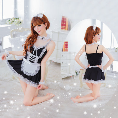 HOT  Women Sexy Lingerie Cosplay  Erotic Apron Maid Servant Sexy Costume Babydoll Dress Uniform Erotic Lingerie Role Play