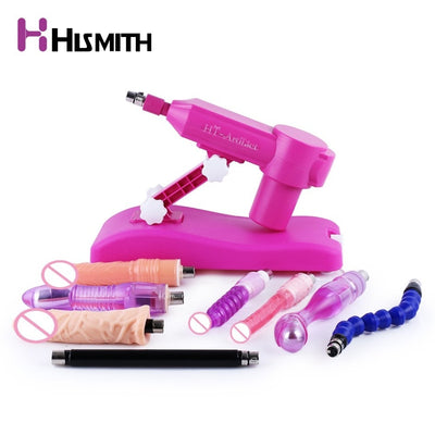 Hismith Hot Pink Water Injection Sex Machine Automatic Retractable Dildo Machine Female Masturbation Love Machine Sex Products