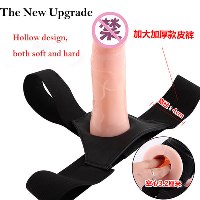 Hollow Condom Strap-On Penis Extension Sleeve Adjustable Strapon Dildo Sex Toys for Adults Couples Suction Cup Dildo Pants