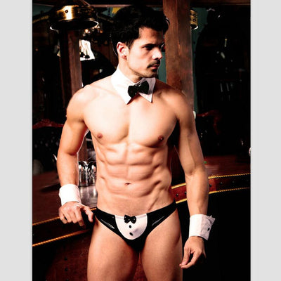 Hot Erotic Men Sexy Slim Fit Waiter Cosplay Costume Men Maid Lingerie Halloween Waiter Cosplay Costumes for Sexy Men 9817