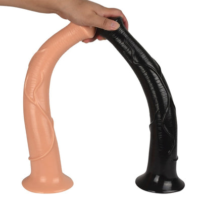 Hot !! Soft Horse Dildo Huge 2.6inch Diameter Realistic Huge Dildo Long 16.5inch Large Animal Dildos for Women Giant Horse Penis
