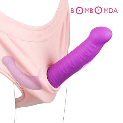 Huge Strap on Dildo for Lesbian Masturbator Double Head Penis No Vibrator Ultra Elastic Harness Strap on Dildo Female Orgasm Toy