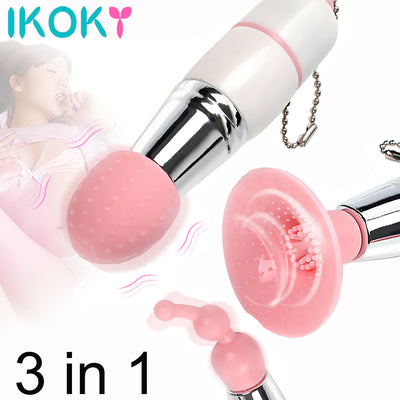 IKOKY 3 In 1 Small and Chic Strong Vibration Adult Sex Toys G-spot Stimulation Massager Erotic Vibrators for Women  Sex Toys