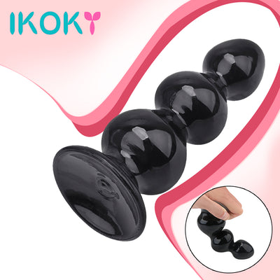 IKOKY Huge Size Anal Plug Butt Plugs Prostate Massager Sex Toys For Man Woman Gay Erotic Toys Anus Stimulator Big Anal Beads