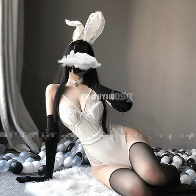 Japanese Bunny Girl Sexy Anime Lingerie Cosplay Costume Bodysuit Erotic Outfit for Woman Wrapped Chest Sweet Gift for Girlfriend