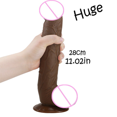 Khalesex Soft Realistic Dildo Artificial Female Masturbator Big Huge Dildo with Suction Cup Adult Erotic Sex Toys Women Massager