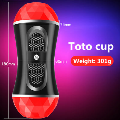 Male Masturbator Cup Vibrator Real Vagina for Men Deep Throat Pussy Mouth Double Adult Endurance Exercise Sex Toys for Man